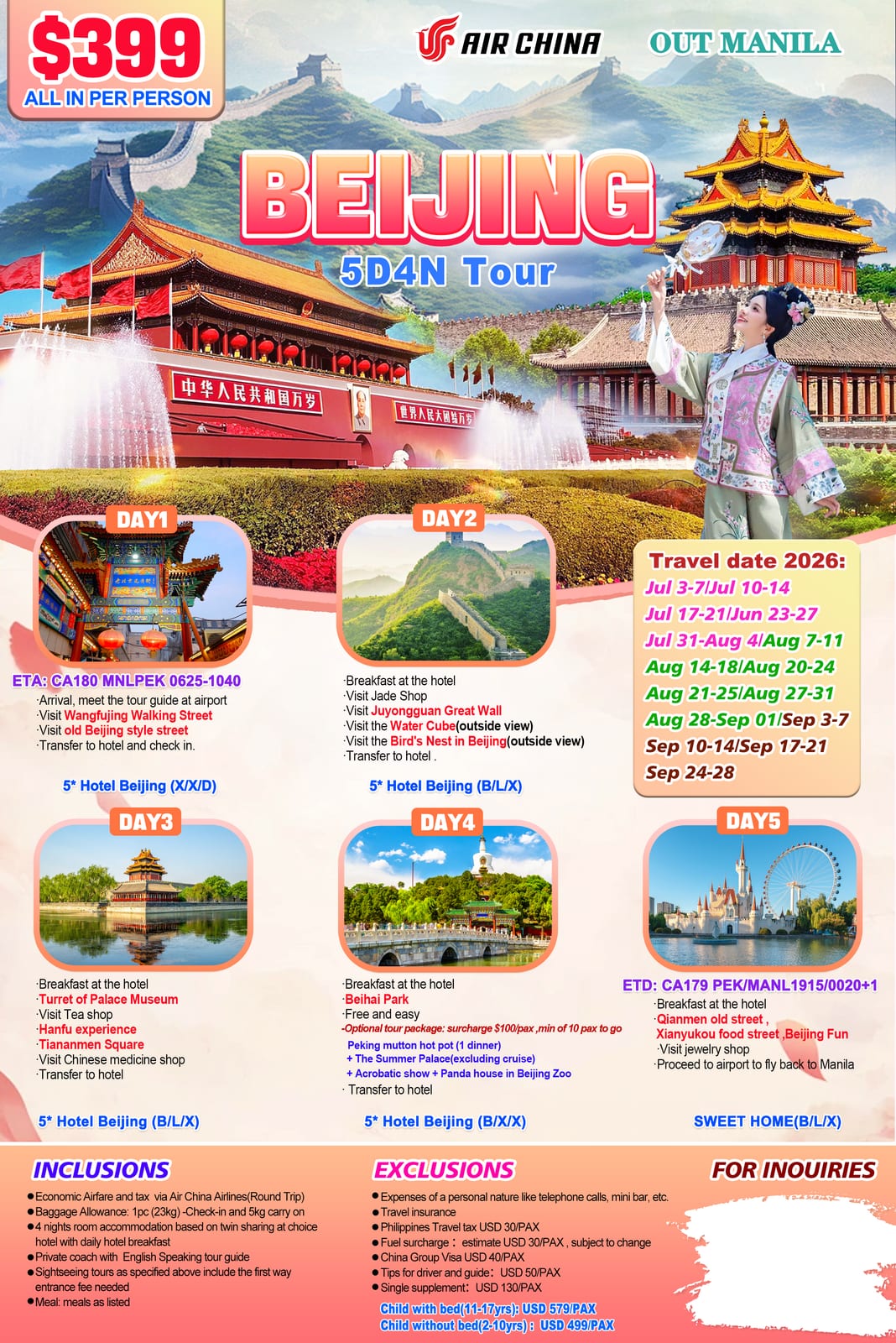 China tour package | Claor Travel & Tours