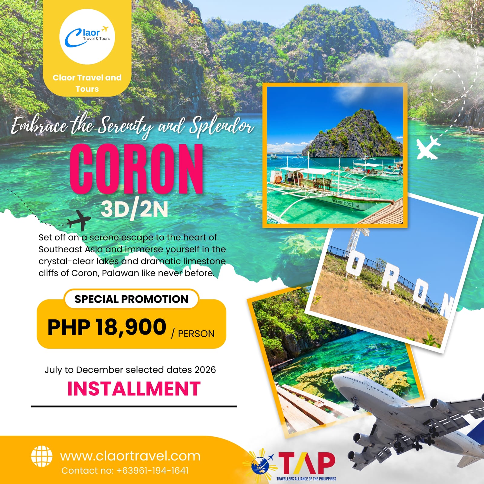 Coron tour package | Claor Travel & Tours