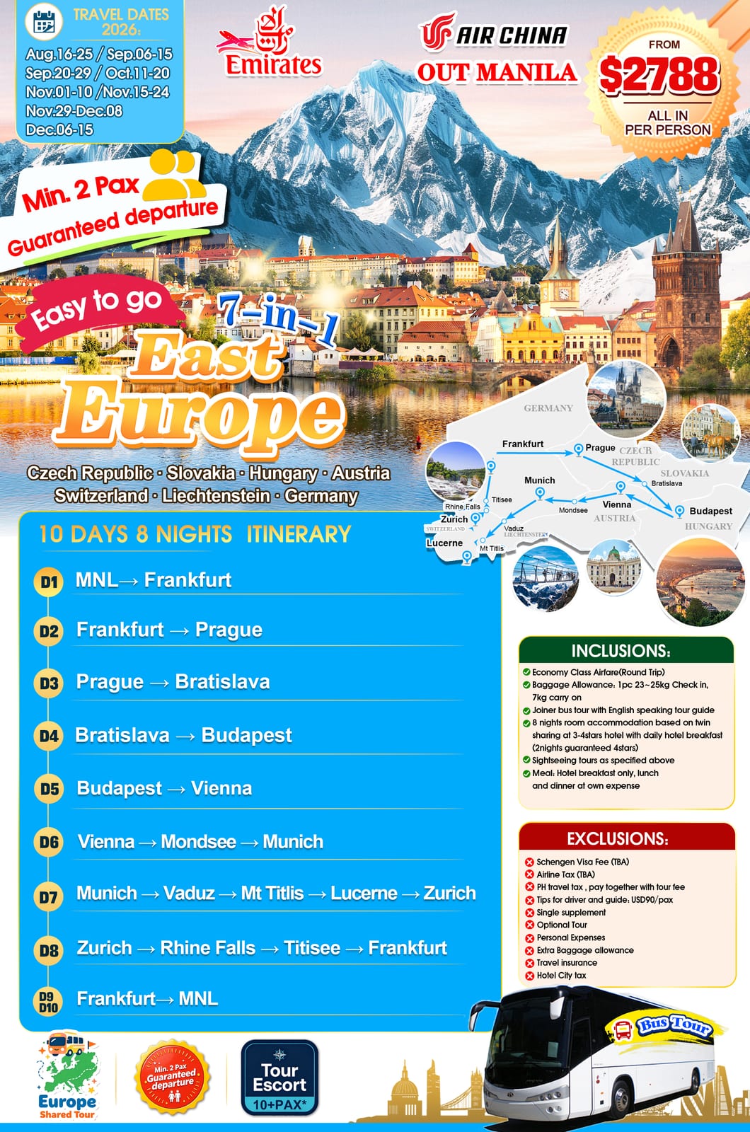 Europe tour package — Euee | Claor Travel & Tours
