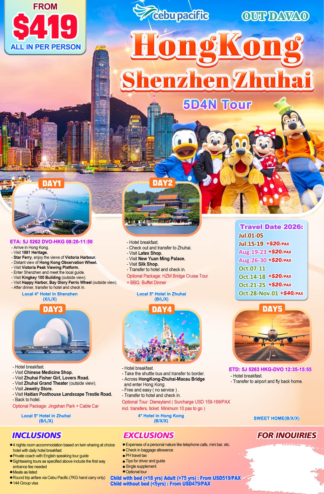 Hong Kong tour package — Dhkd | Claor Travel & Tours