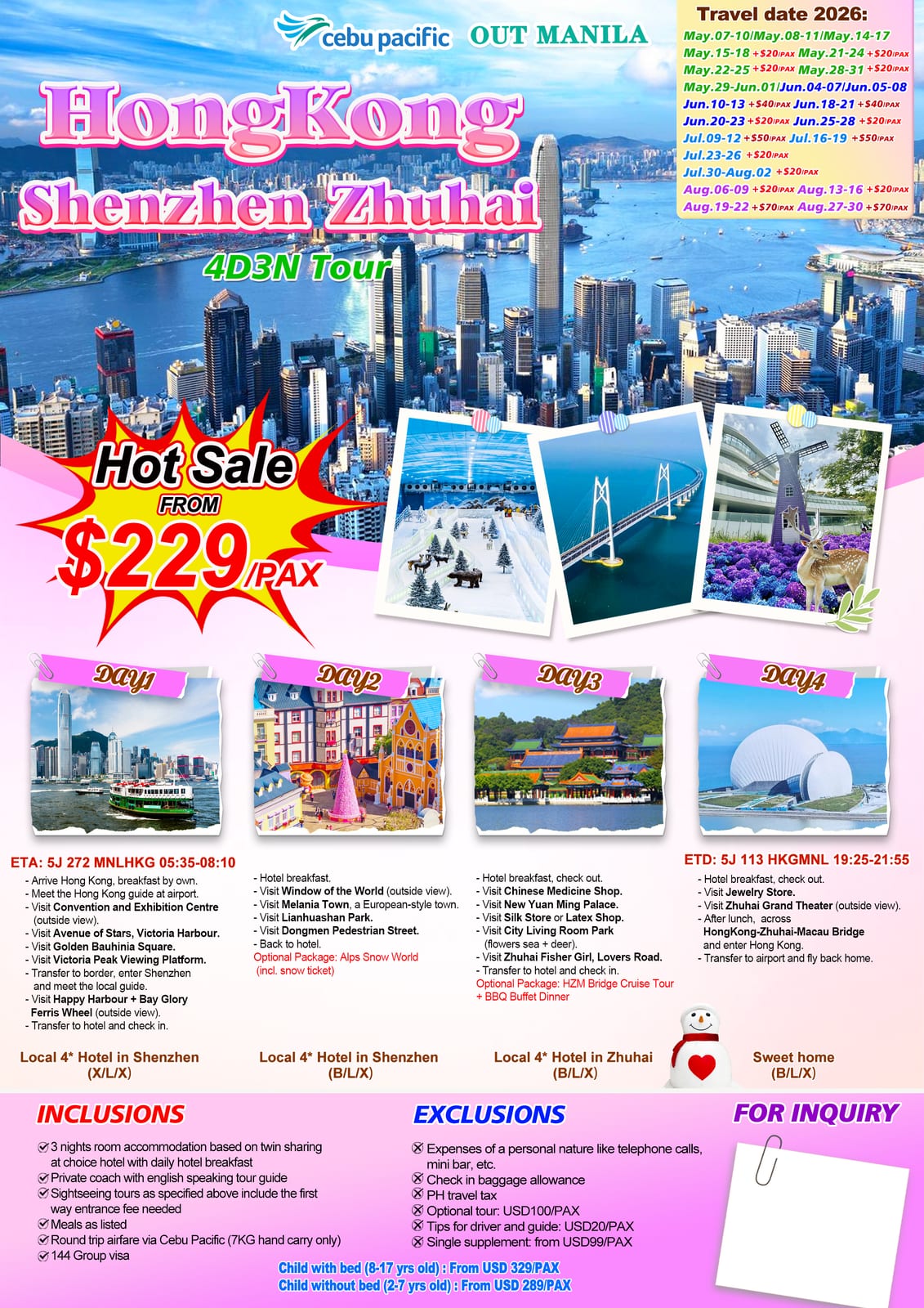 Hong Kong tour package | Claor Travel & Tours