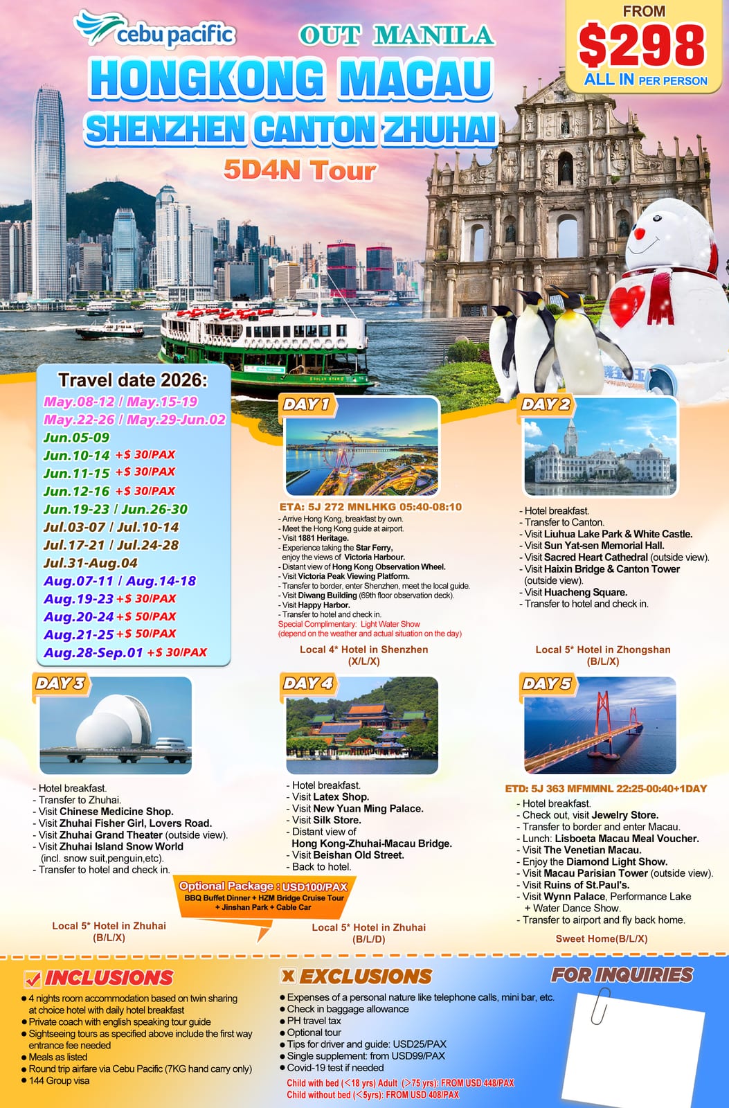 Hong Kong tour package — Mhm | Claor Travel & Tours