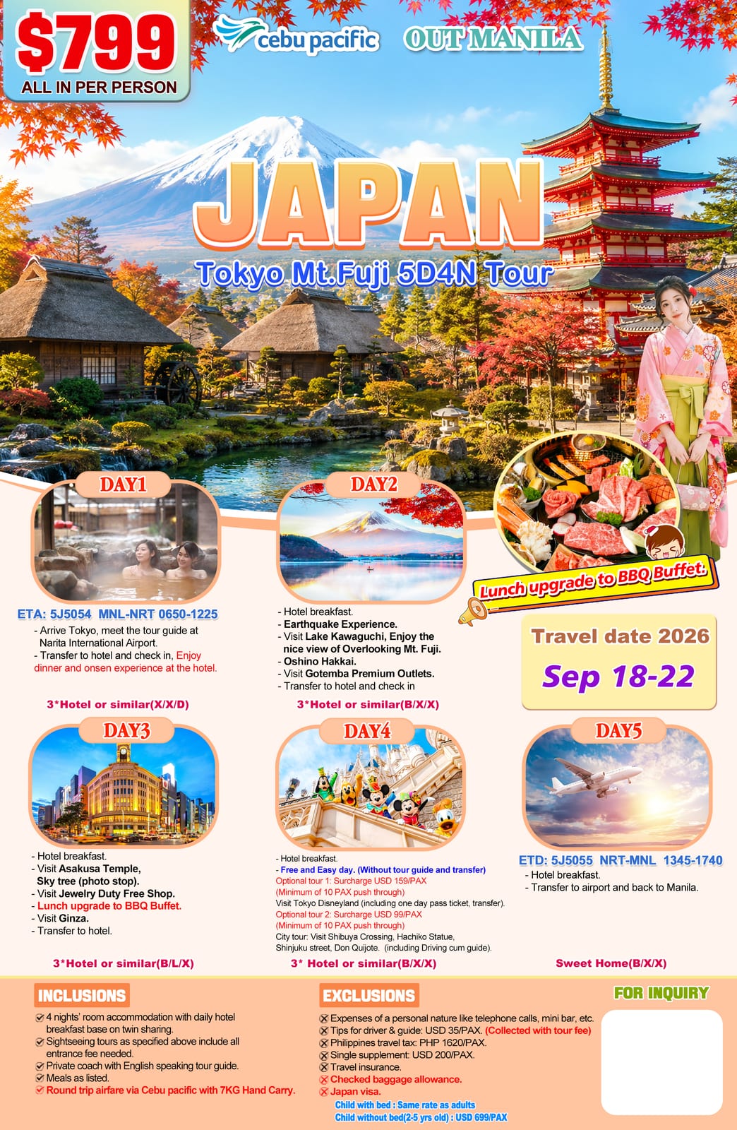 Japan tour package — Uosjp | Claor Travel & Tours