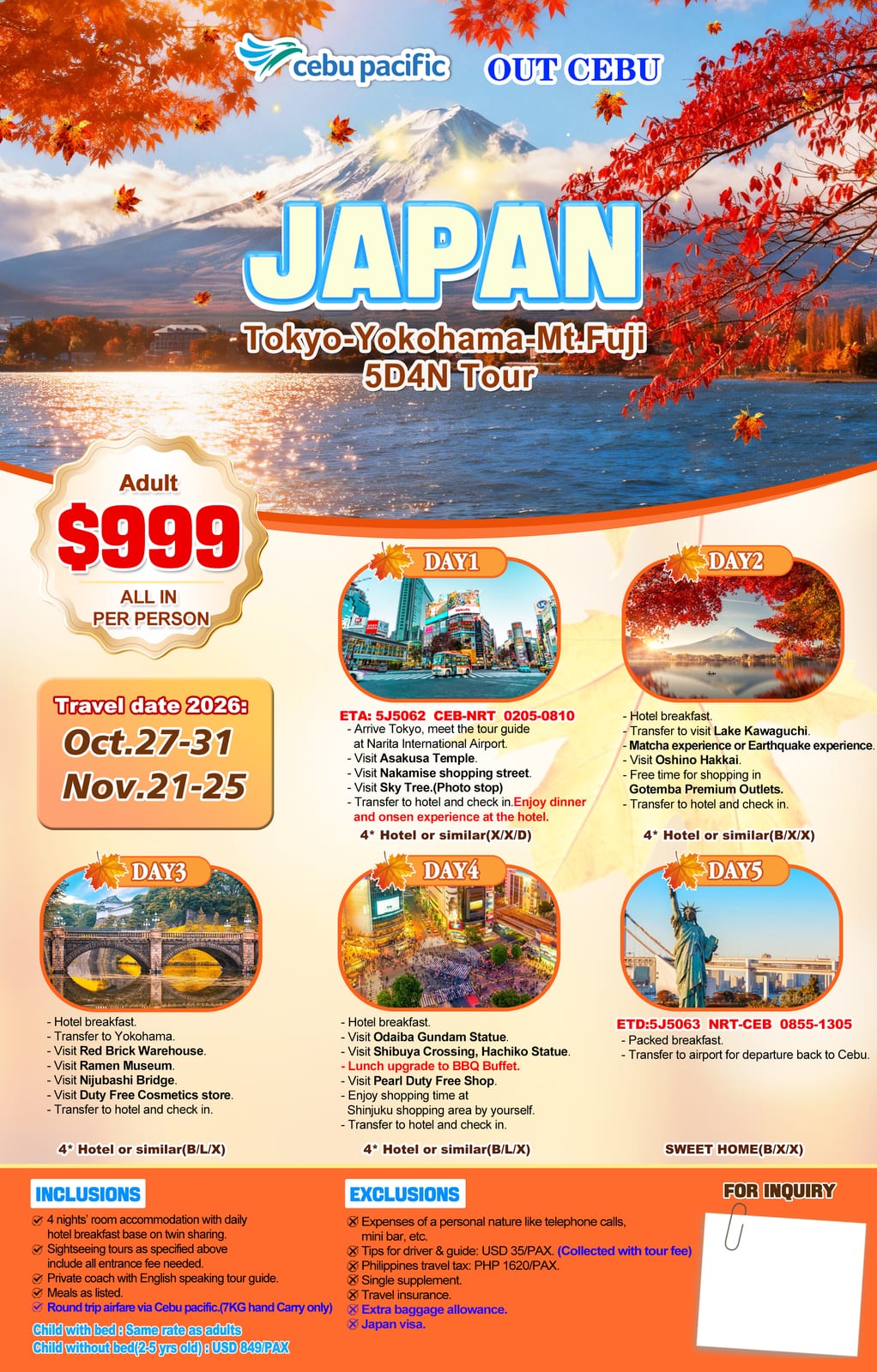 Japan tour package — Uosjp | Claor Travel & Tours