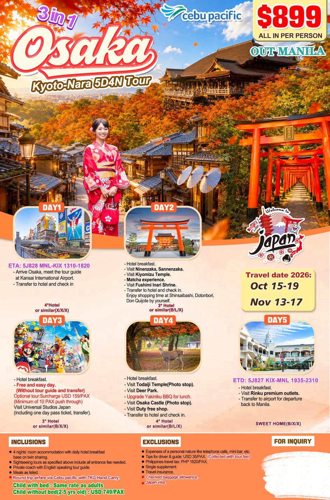 Japan tour package — Uosjp | Claor Travel & Tours