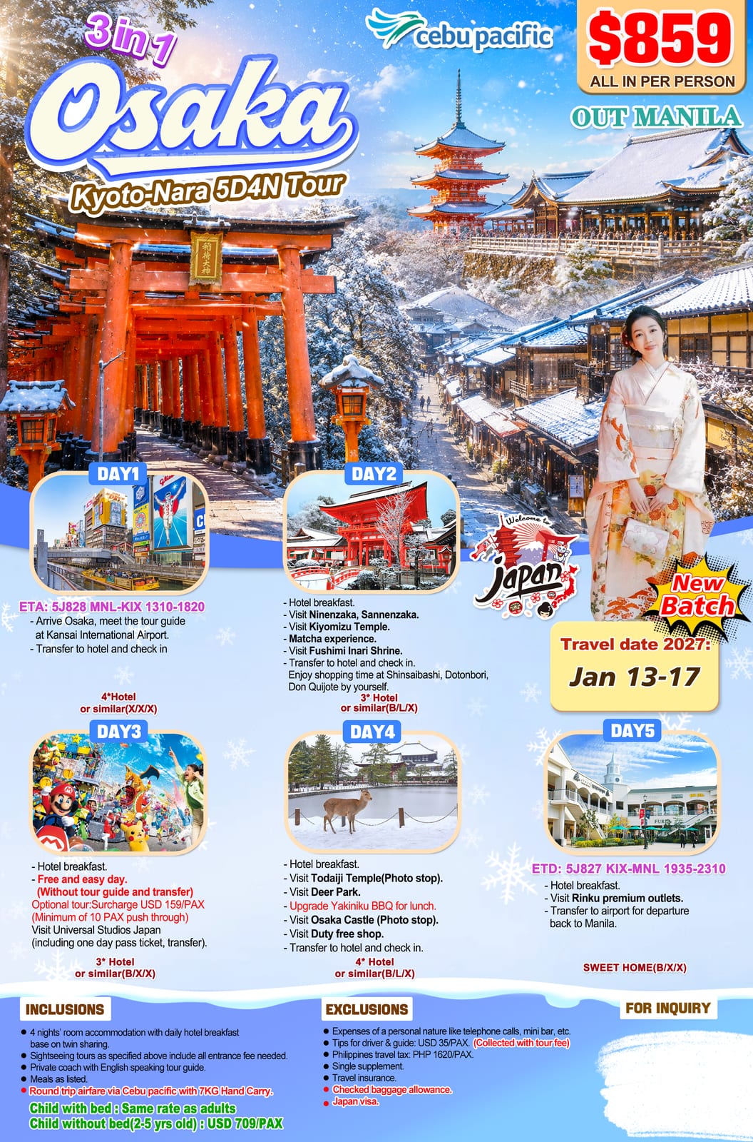 Japan tour package — Uosjp | Claor Travel & Tours