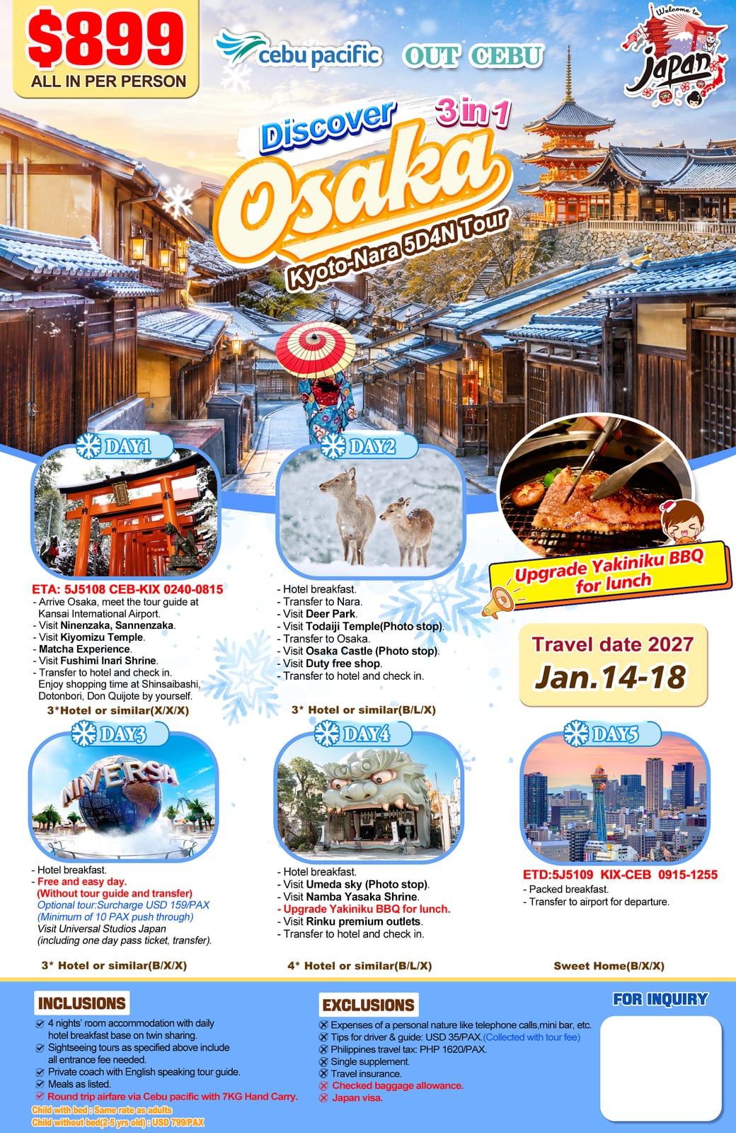 Japan tour package — Uosjp | Claor Travel & Tours