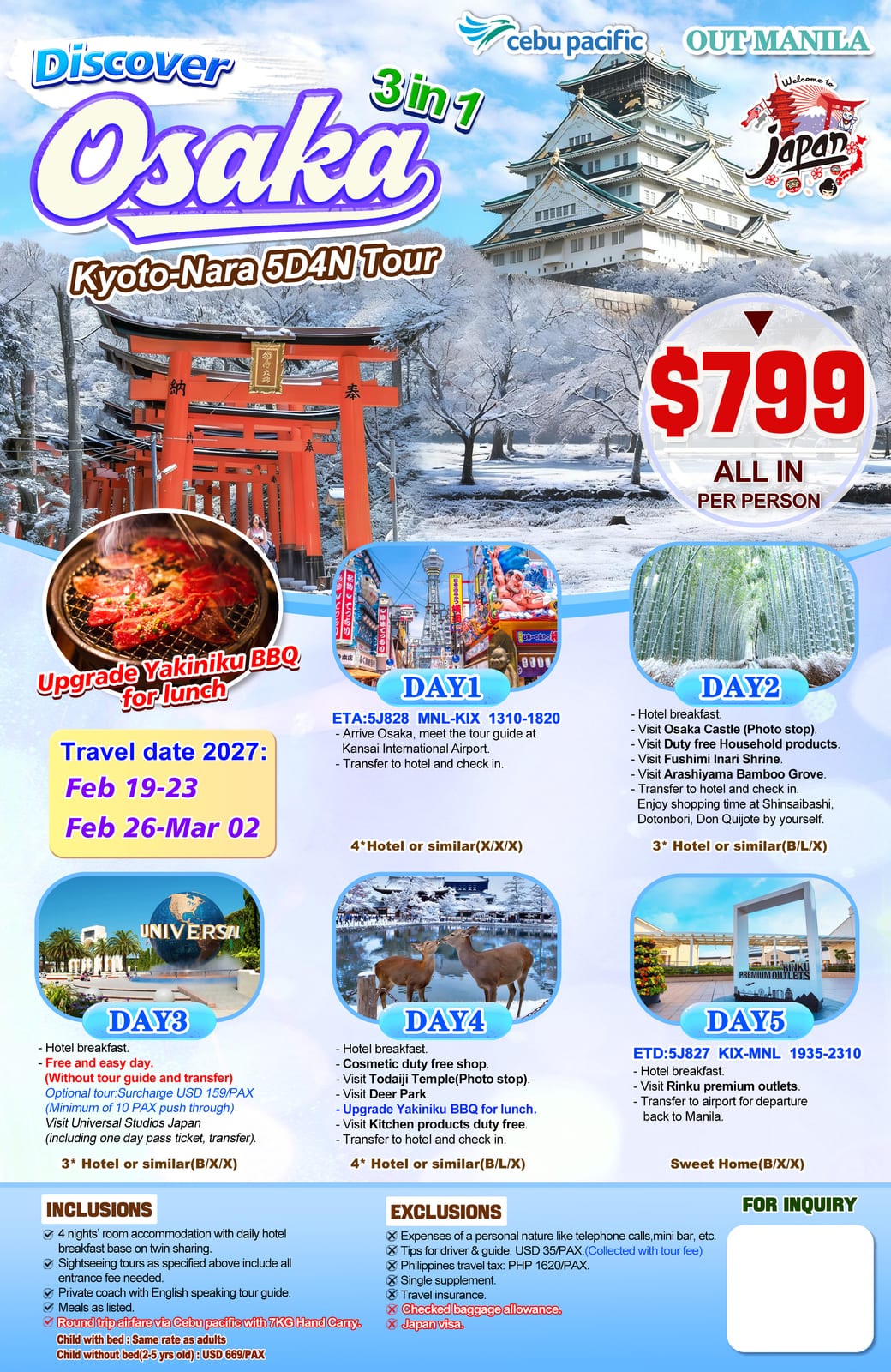 Japan tour package — Uosjp | Claor Travel & Tours