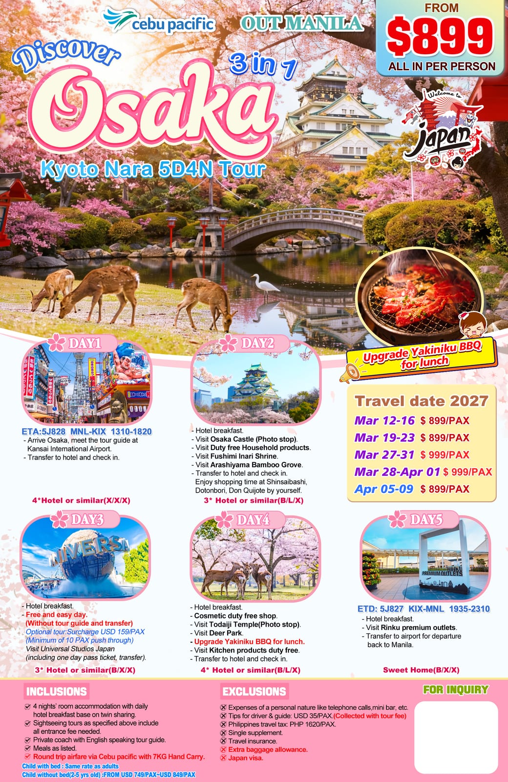 Japan tour package — Uosjp | Claor Travel & Tours