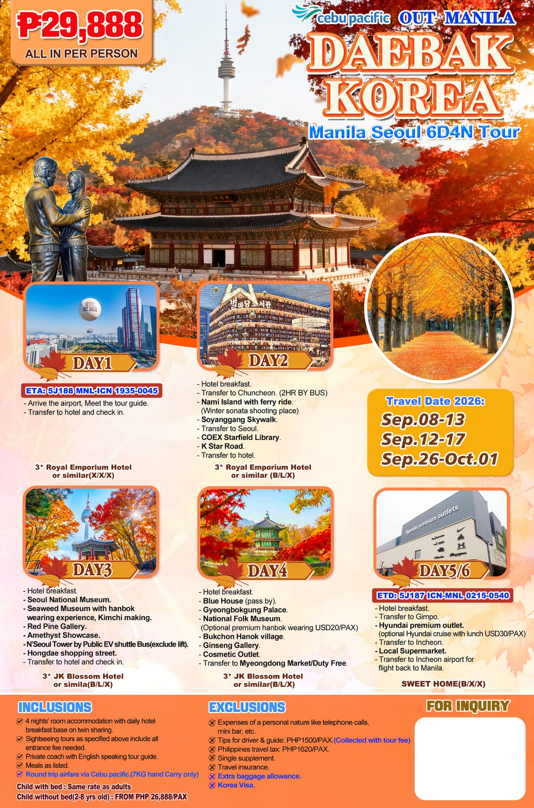South Korea tour package — Uoskr | Claor Travel & Tours