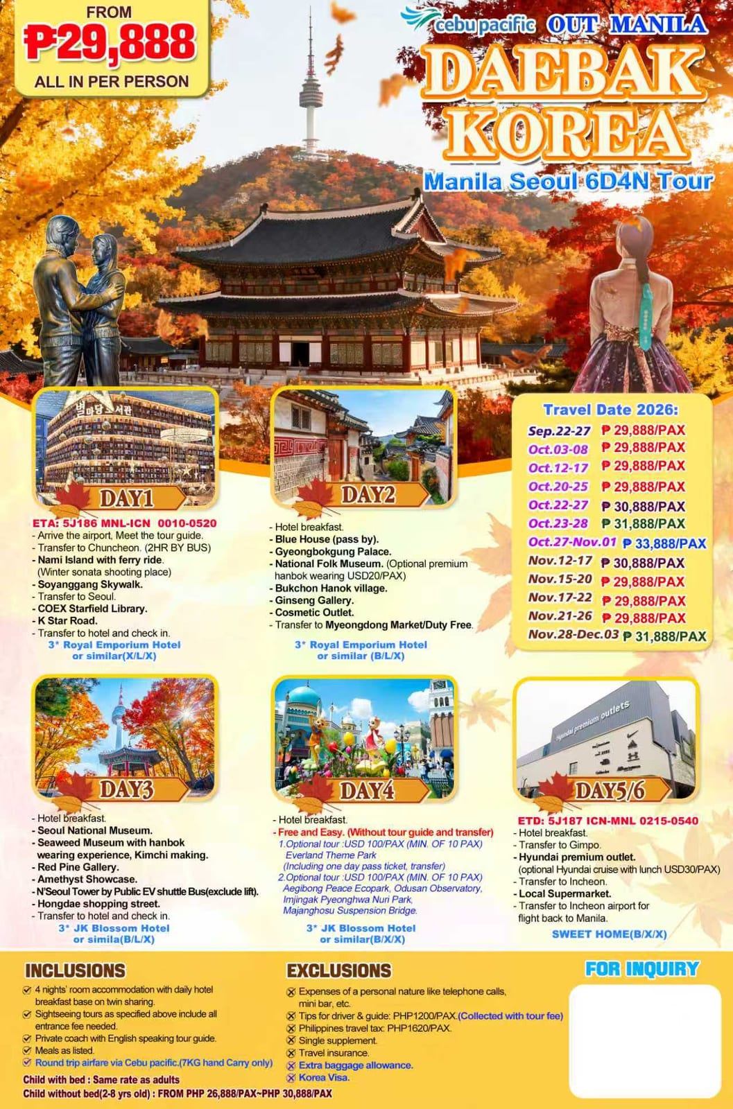 South Korea tour package — Uoskr | Claor Travel & Tours