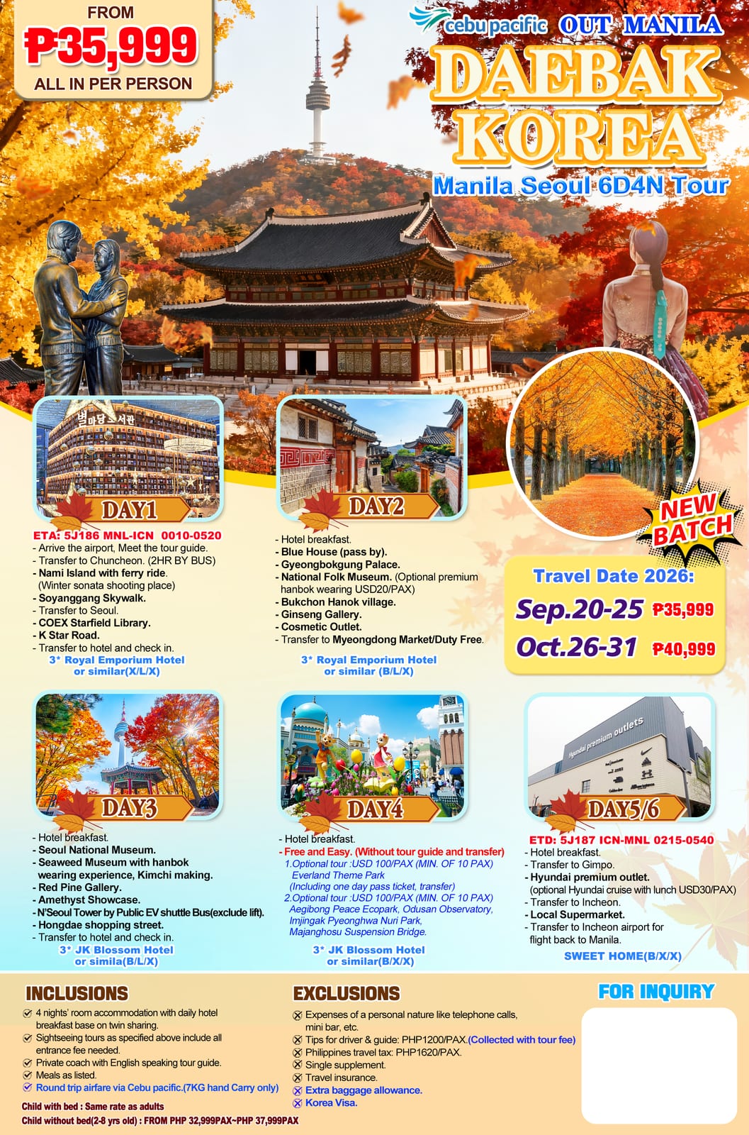 South Korea tour package — Uoskr | Claor Travel & Tours