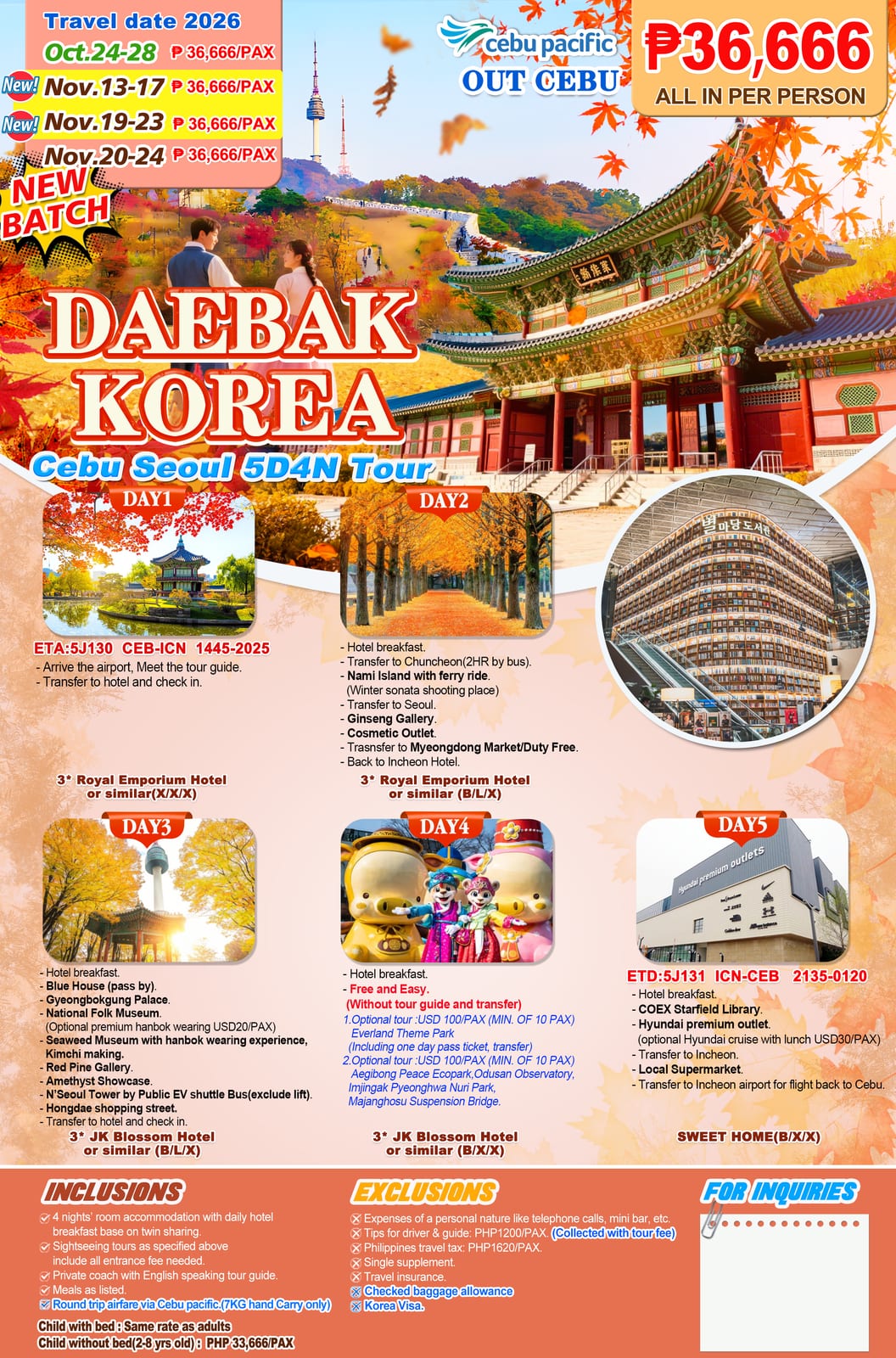 South Korea tour package — Uoskr | Claor Travel & Tours