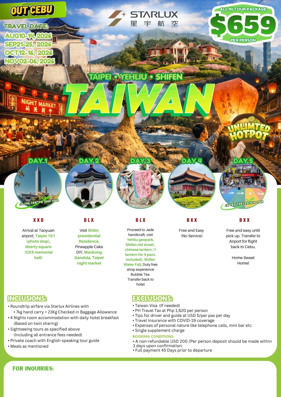 Taiwan tour package 8 — Claor Travel