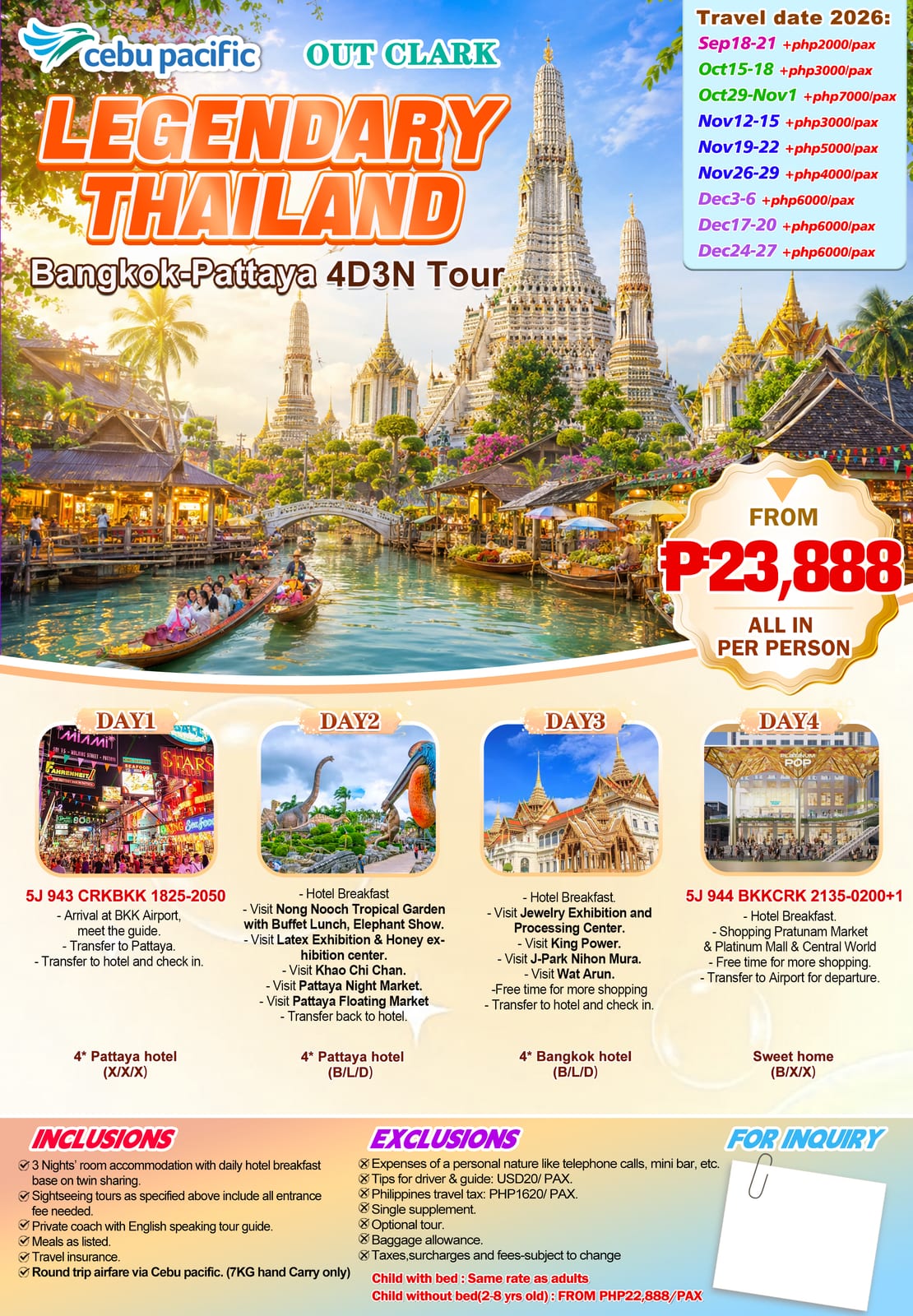 Thailand tour package — Crk | Claor Travel & Tours