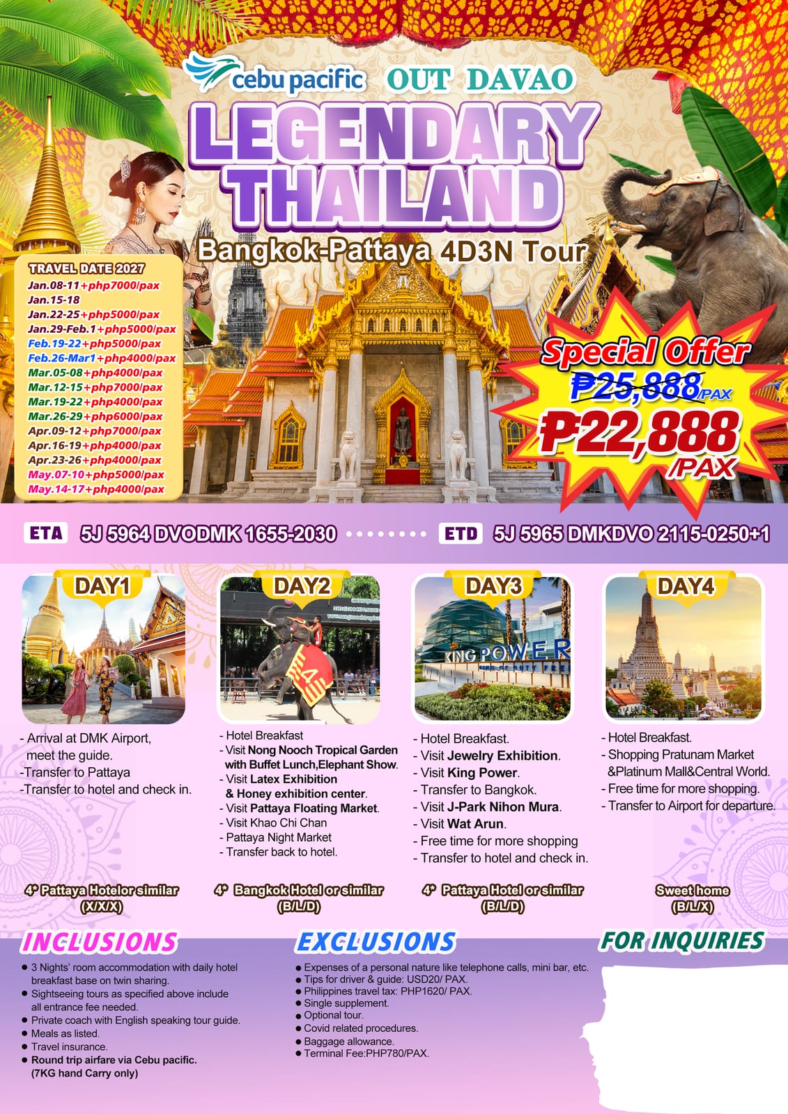 Thailand tour package — Uosalth Dvo | Claor Travel & Tours
