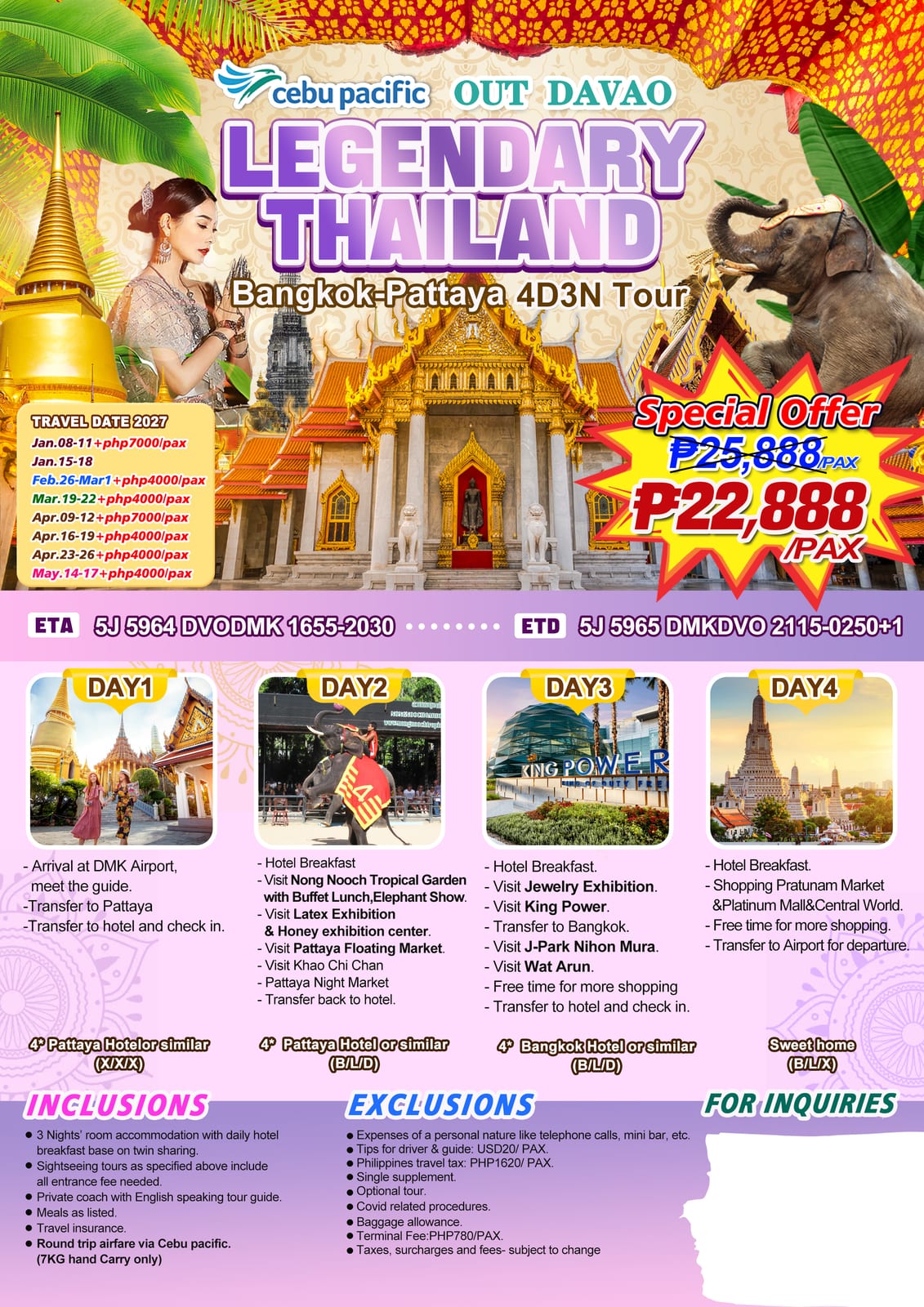 Thailand tour package — Uosalth Dvo | Claor Travel & Tours
